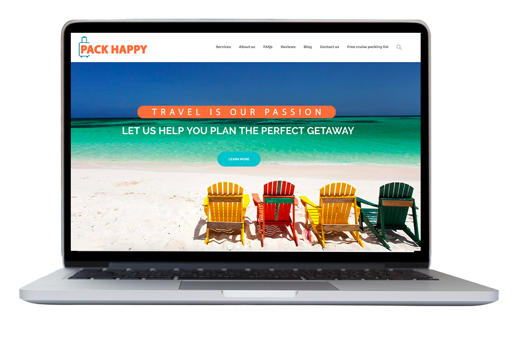 Pack Happy Travel homepage